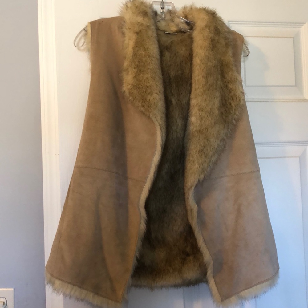 Leather Faux Fur Vest